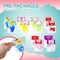 4E's Novelty 32 Pack Valentine’s Day Slappy Hands & Stretch Hearts with Cards – Individually Wrapped Non-Candy Classroom Exchange Toys, Party Favor Valentines for Kids